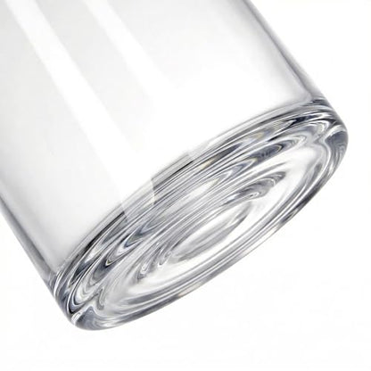 Elsjoy 4 Pack 7 Inch Clear Glass Vases for Centerpieces, Modern Tapered Flower Vase Set for Home Decor, Wedding, Housewarming Gift