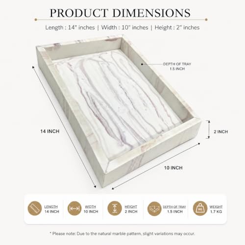 Handmade Decorative Rectangular Shape Elegant Bathroom Vanity Tray Kitchen Sink Countertop Jewelry Organizer Resin Ring Dish Holder Cosmetic Tray Dining Decor