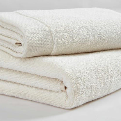Calvin Klein - Bath Towels, Soft & Absorbent Bathroom Essentials, Zero Twist Construction, Oeko-Tex Certified (Entwine Solid Natural, 3-Piece) - color: Entwine Solid Natural, size: 3 Pack