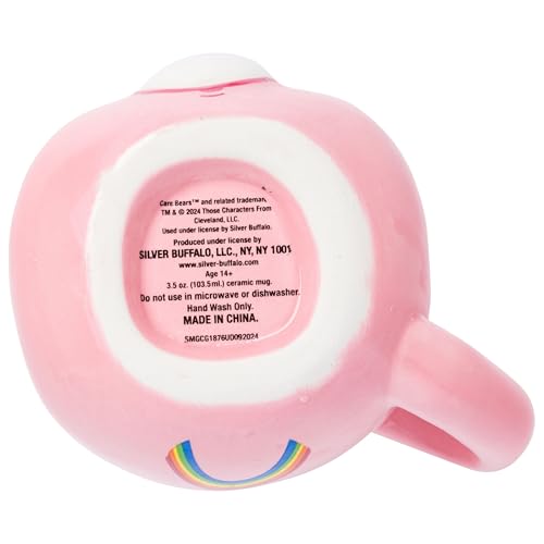 Silver Buffalo Care Bears 4 Piece Sculpted Ceramic Mini Mug Set Featuring Cheer, Grumpy, Share, and Tenderheart Bear, 4 Ounces - color: Multicolor