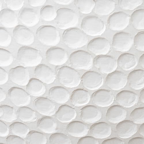LA JOLIE MUSE Hanging Planters for Outdoor Plants, Large Hanging Planter with Drain Holes, Outdoor Hanging Flower Pots, White Stone, Honeycomb (13.2 Inch, Set of 2) | White Stone Finish, Hanging Baskets and Flower Pots for Outdoor Plants, Decorative Outdo