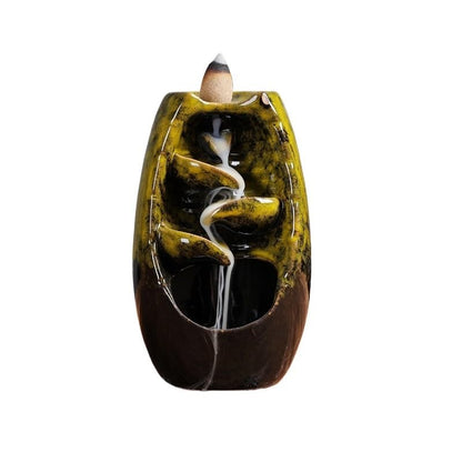Backflow Incense Burner Ceramic Backflow Incense Burner Aromatherapy Burner Home Incense Burner Ornaments Home Incense Cone Incense Burner Aromatherapy Ornament Incense Waterfall(C) - color: C