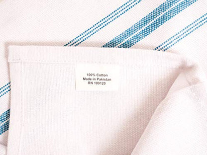KAF Home Classic Farmhouse Stripe Kitchen Towels, Pure Cotton Dish Towels, Towel Dish Cloths for Cooking, Cleaning, and Dining, Set of 12, Teal - color: Teal