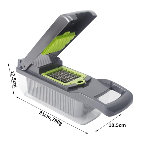 Multifunctional Pro-Series 14-in-1 Vegetable Chopper, Mandoline Slicer set, Veggie Chopper, Food Chopper with Container, Vegetable Cutter & Spiralizer for Onion Salad Home Essential Gadget & Kitchen