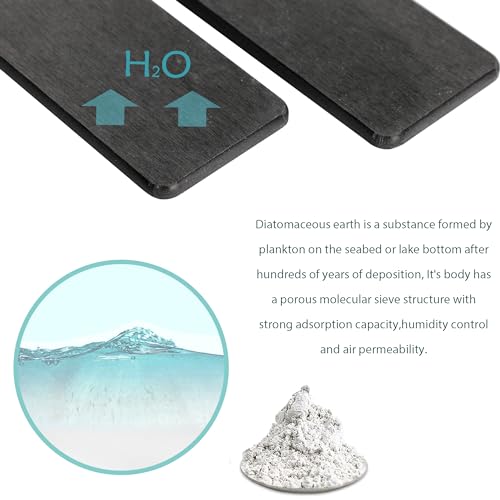 NiuYichee Set of 4 Water Absorbent Diatomite Coasters, Diatomaceous Earth Kitchen Soap Dish, Bathroom Trays, Water Absorbing Stone Used for Hand Soaps & Plants & Toiletries in The Modern Home - color: Set of 4 Dark Grey