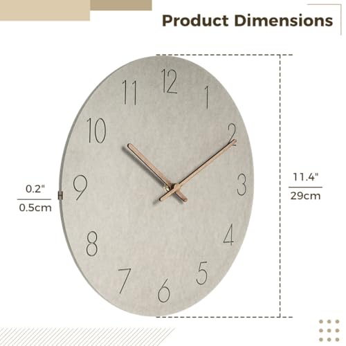 Modern Wooden Wall Clock, Silent Quartz Movement, Battery-Powered Mdf Wall Clock, Nordic Minimalist Design For Living Room, Bedroom, Office, Classroom