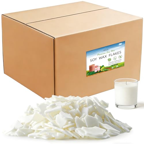 Miluli 100% Natural Soy Wax Flakes for Candle Making, Pure Candle Wax Bulk, Paraffin-Free DIY Crafts Supplies, Clean Burning 1 LBS