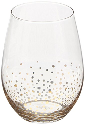 Fitz and Floyd Luster Stemless Glasses (Set of 4), Gold