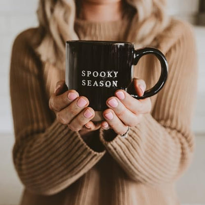 Sweet Water Decor Halloween Coffee Mug - Spooky Coffee Mug for Halloween - Durable Stoneware Mug for Tea & Cocoa - Perfect Fall Mugs for Morning Brew & Cozy Nights - Spooky Season Design Mug 14oz - style: Spooky Season