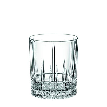 Spiegelau Perfect Serve Double Old Fashioned Glasses Set of 4 – Heavy Base Crystal Whiskey Glasses for Scotch, Bourbon & Cocktails – Lead-Free Crystal Tumbler Set - style: D.O.F.