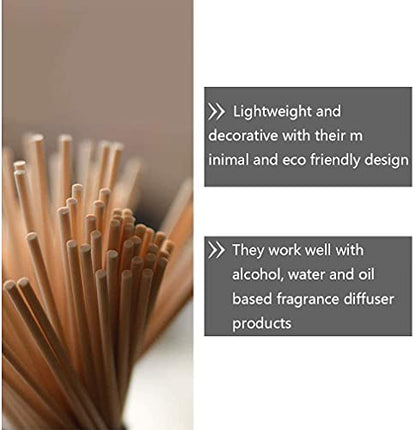 100 Pack Reed Diffuser,7 Inch Aromatherapy Diffuser Sticks-Natural Rattan Wood Reed Diffuser Sticks for Home Office Spa and Bed Room - color: Primary Color
