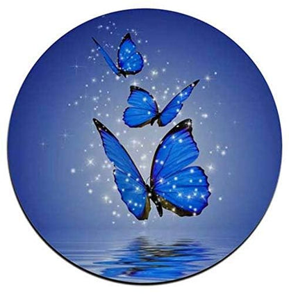 Beautiful Butterfly Round Coaster Set - Made of Recycled Rubber - Set of 4 - color: Beautiful Butterfly