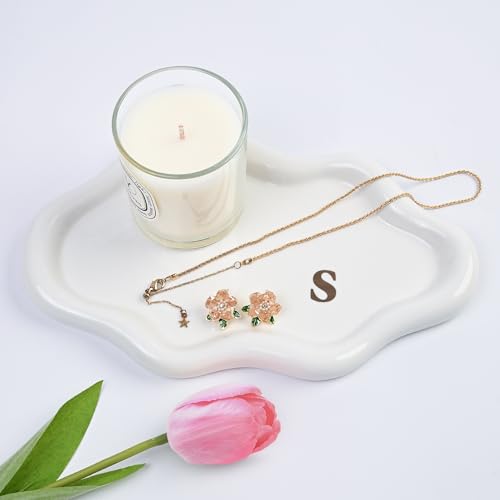 Ceramic Jewelry Large Decorative Cloud Tray, Trinket Dish (s) | Birthday, Engagement Gifts for Women, Nightstand, Vanity Cloud Decor for Earrings, Necklace, Bracelet, Watch, Keys - color: s