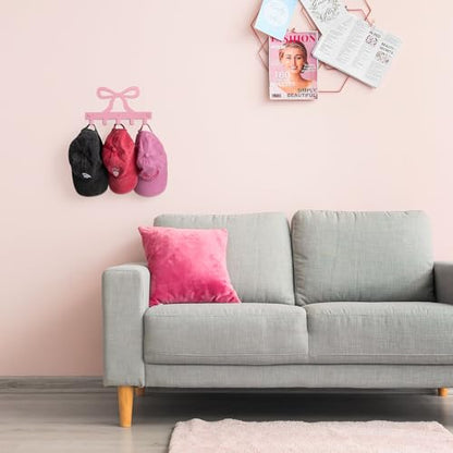 Reallnaive Pink Bow Over The Door Hooks Coquette Bathroom Decor Hanger Wall Mount Rack Holder for Towel, Hat, Coat, Cloth, Keychain, Bag, Home Organizer - style: Pink Bow