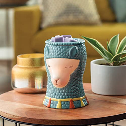 Candle Warmers ETC. Illumination Fragrance Warmer- Light-Up Warmer for Warming Scented Candle Wax Melts and Tarts or to Freshen Room, Blue Llama - size: Llama (Porcelain)