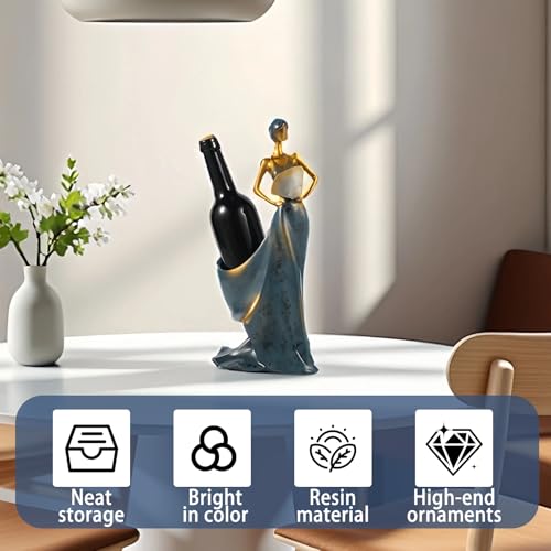 Countertop Single Bottle Wine Rack for Wine Lovers: Elegant Mini Wine Bottle Rack,Red Wine Rack Bottle Holder & Stunning Wine Display for Your Home Decor