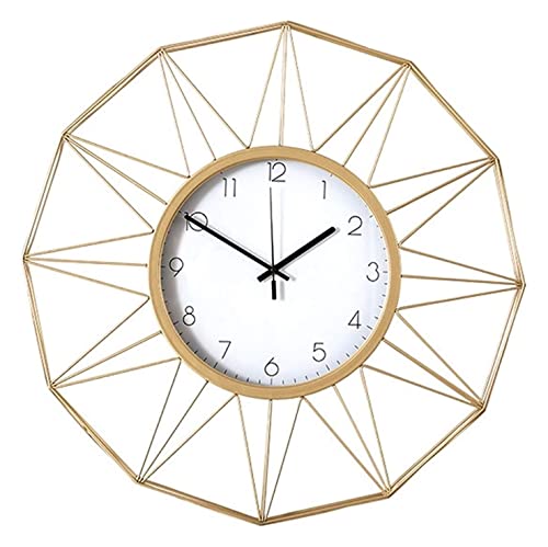 Wall Clocks Iron Wall Clock Metal Wall Decorative Centerpiece Weddings Home Office for Living Room Kitchen Bedroom Wall Decoration
