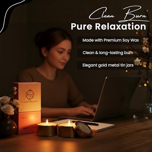 Soy Wax Scented Candles - Pink Sugar & Sea Grass (Set of 2) | Metal Tin Scented Candles for Home Decoration, Burn Time 14-15 Hrs Each, Luxury Fragrance Candles for Gifting - size: Set of 2