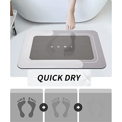 Housego Absorbent Bath Mat, Quick Dry Bath Rug, Non-Slip, 15.7x23.6 Inch, Beige - color: Beige, size: 1 Rectangular Piece (15.7" x 23.6")