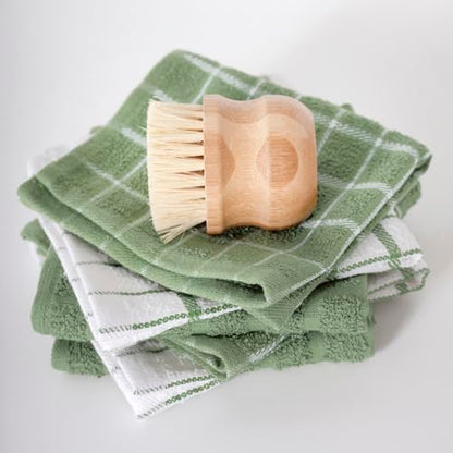 Ritz Premium Terry Check Kitchen Dish Cloths, 6-Pack, Juniper - color: Juniper, size: 6-Pack - Dish Cloths