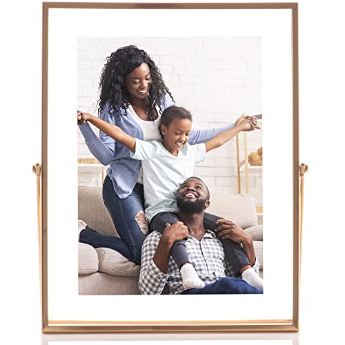 Lawrence Frames Metal Easel Float Picture Frame, 5x7, Gold - color: Gold, size: 5x7