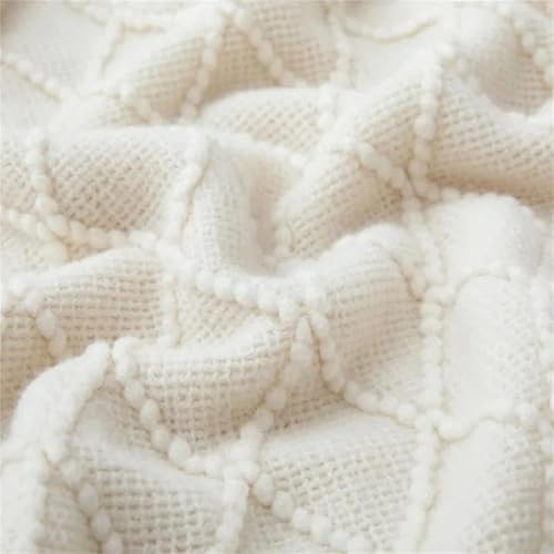 Knit Throw Blanket Waffle Weave Textured Midweight Soft Throw for Couch Sofa Bed Living Room Use