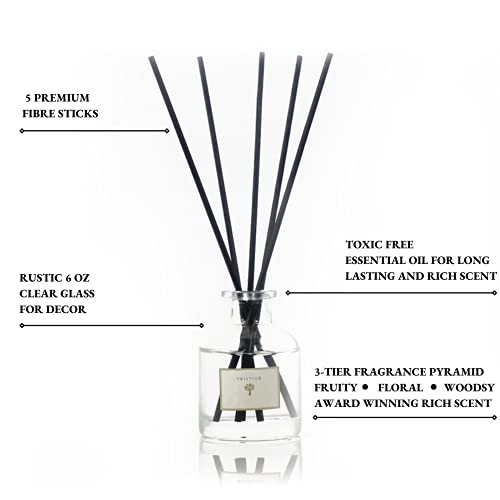 PRISTINE Himalayan Tea/Inspired by Westin Hotel Reed Diffuser for Home | Fresh Bergamot/White Tea Room Fragrance Reed Diffusers, Oil & Room Diffusers with Reed | Home Fragrance Scent Diffuser - size: 1.6 oz