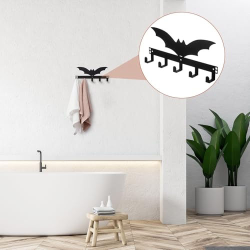 Reallnaive Gothic Bat Over The Door Hooks Goth Bathroom Decor Creepy Hanger Wall Mount Rack Holder for Towel, Hat, Coat, Cloth, Keychain, Bag, Home Organizer - style: Bat