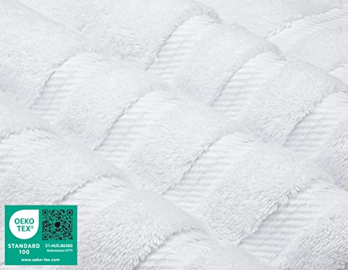 American Soft Linen 100% Cotton Luxury Turkish Towels, 6 Piece Towel Set | Soft Absorbent Quick Dry OEKO Tex Standard 100 Certificated Durable Machine Washable Premium Hotel Quality - color: Bright White, size: (27"x54") + (16"x28") + (13"x13")