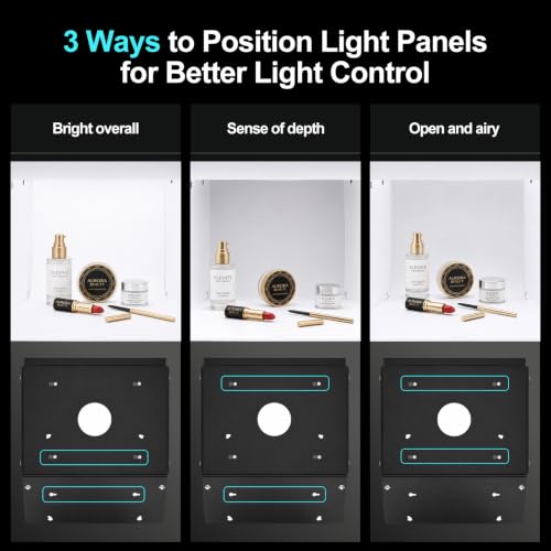 EMART Light Box Photography 14"x15" CRI>95 Photo Box for Photobooth Jewelry | 102 LEDs Lights,4 Color Backdrop,Portable & Sturdy,For Toys Watches Cosmetics Photo Studio Products Displays Photography
