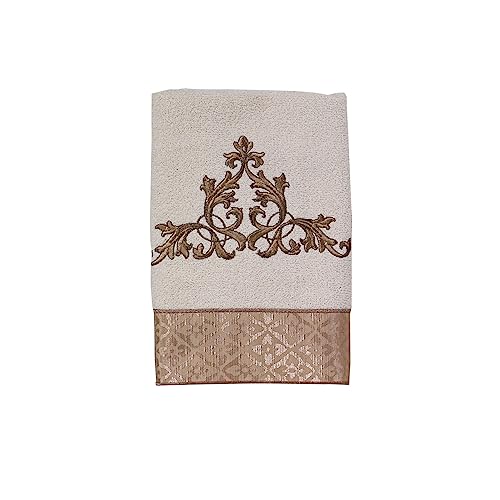 Avanti Linens - Hand Towel, Soft & Absorbent Cotton (Monaco Collection, Ivory) - color: Ivory, size: Hand Towel