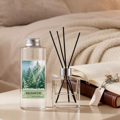 STRN Reed Diffuser Oil Refill, Balsam Fir Scent Diffuser Refill 200ML | Long-Lasting Summer Fragrance for Home, Living Room, Bedroom, Office