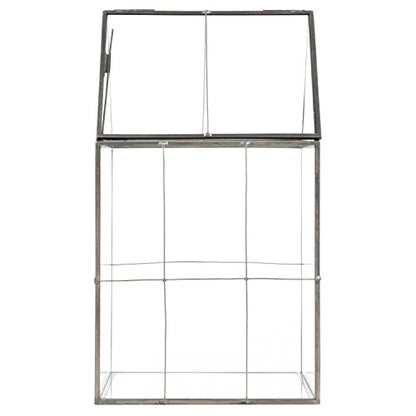 D'Eco Large Glass Plant Terrarium, Centerpiece & Wedding Letterbox Display | Tabletop Geometric Planter Terrarium, Fill with Succulents, Moss, Air Plants, Ferns, Home & Office Decor, Dims:6x5x11"