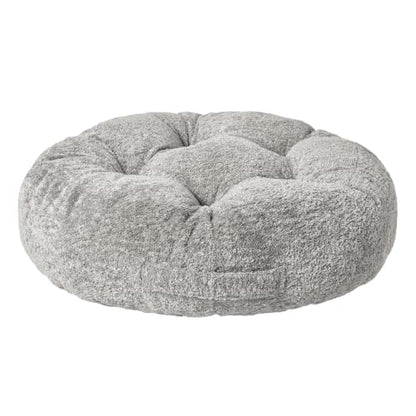 Floor Cushion Pillow, Portable Large | Meditation Adult Sitting Pillow with Handle for Tatami, Living Room & Yoga (1, Round, Gray, 22 x 22 x 6 inches) - color: Round, Gray