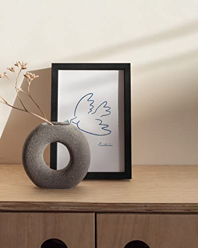 HAUS AND HUES 4x6 Solid Oak Black Frame - Wall or Tabletop Display (Black Oak Frame) - color: Black Oak, size: 4x6 in, style: Set of 01