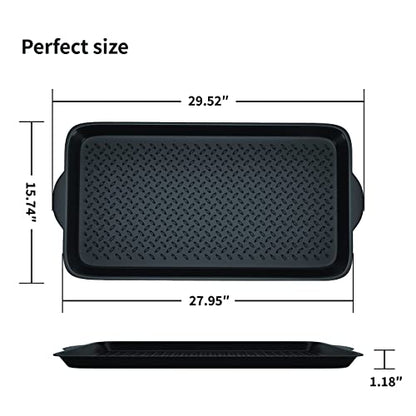 1 Pack Rubber Small Boot Tray for Entryway,Boot Mat,Shoe Tray,Shoe Mat for Indoor and Outdoor Use, 27.95"x 15.74" (Pack of 1) - size: 29.5" x 15.7" x 1.2"