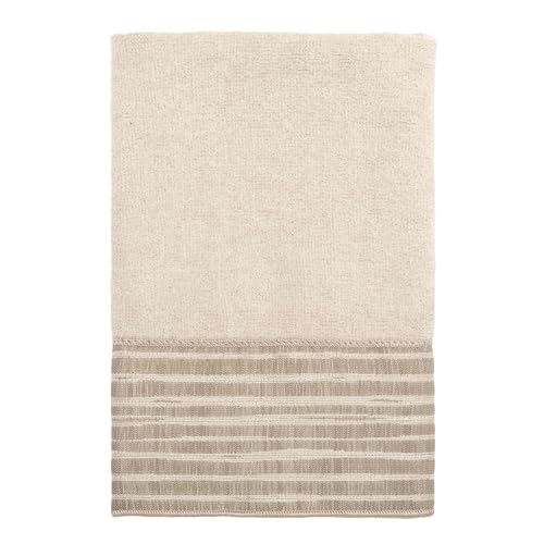 Avanti Linens - 3pc Towel Set, Soft & Absorbent Cotton Towels (Weston Collection, Beige) - color: Beige, size: 3 Pack Towels