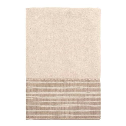 Avanti Linens - 3pc Towel Set, Soft & Absorbent Cotton Towels (Weston Collection, Beige) - color: Beige, size: 3 Pack Towels