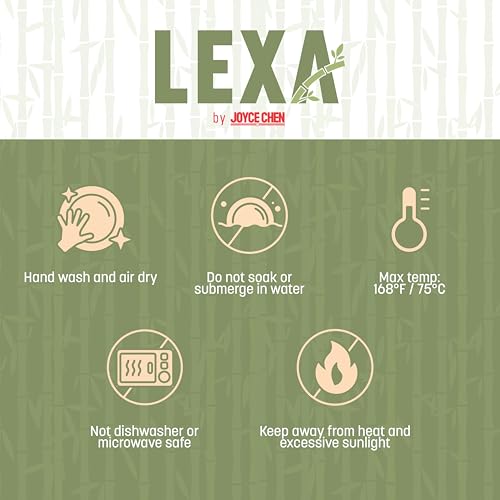 LEXA 12" Handmade Natural Bamboo Wooden Fruit Bowl for Kitchen Counter - 130 oz Lightweight Large Bamboo Wood Salad Bowl - color: Natural Wood