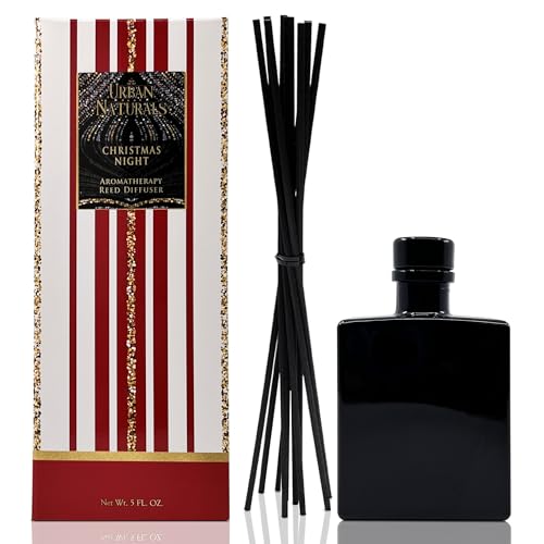 Reed Diffuser Set, Christmas Night - Bathroom Shelf Décor | Cinnamon spice, Almond, Clove, Cedarwood, Fresh Balsam and Fir needle - color: Christmas Night