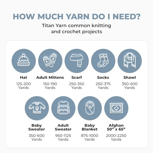 Mary Maxim Titan Bulky Yarn, Weight 5 Acrylic, Chunky Yarn for Crocheting and Knitting, Ideal for Thick, Soft Blankets, Throws, and Graph Style Sweaters, 80 Yards - Dark Grey - 1 Skein - color: Dark Grey