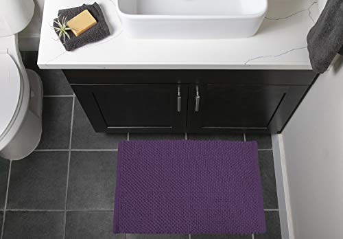 DII Popcorn Bath Rug, 17x24, Eggplant - color: Eggplant