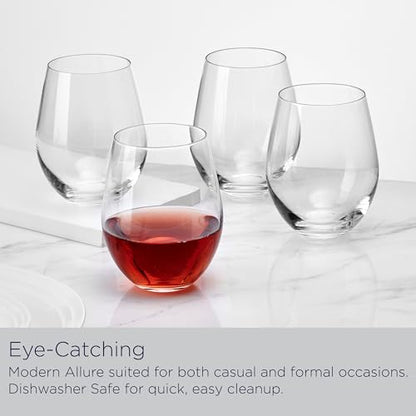 Mikasa Samantha Stemless Wine Glass, Set Of 4, 21 Ounce