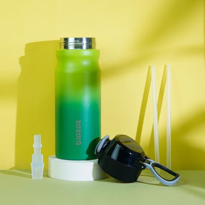 BJPKPK 18 oz Water Bottle with Straw & Handle, Insulated Stainless Flask | Leak Proof Locking Lid, Thermal, Double Wall Vacuum, Keeps Hot/Cold, BPA Free, Dishwasher Safe, Travel & Sports, Iceberg - color: A-Iceberg, size: 18 Ounces