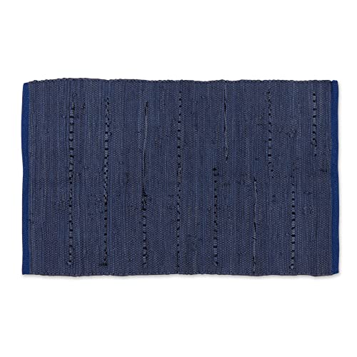 DII Chindi Home Collection Handwoven Multicolor Area Rag Rug, 20x31.5, French Blue - color: French Blue, size: 1'8" x 2'8" (Rectangular)