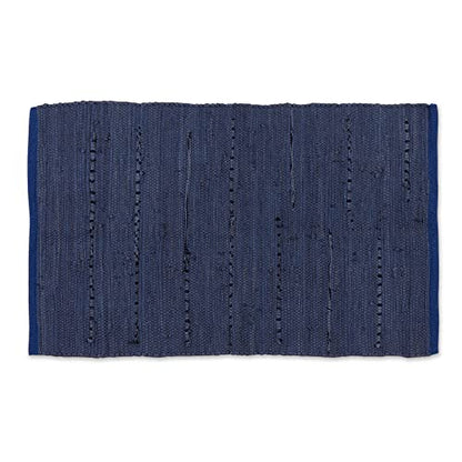 DII Chindi Home Collection Handwoven Multicolor Area Rag Rug, 20x31.5, French Blue - color: French Blue, size: 1'8" x 2'8" (Rectangular)