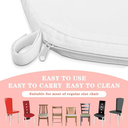 Spiareal 2 Pieces Wedding Chiavari Chair Cushion 15 x 15 Inch, White | Chiavari Chair Cushions, Non Slip White Seat Pads with Ties, chiavari Chairs Pad, Perfect for Wedding Party Decor Bulk