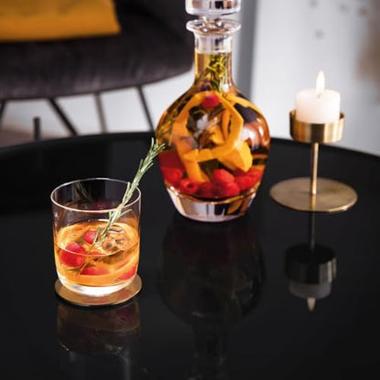 Villeroy & Boch La Divina Whisky Glass Set of 4, Clear, 12.25 oz | Crystal glass whisky glasses, dishwasher safe, curved bowl lets smoky single malts fully develop their aroma - style: Old fashion.tumbler