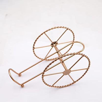 2-Piece Countertop Wine Holder - Tabletop Wine Rack (Rose Gold) - color: Rose Gold, size: 2PC