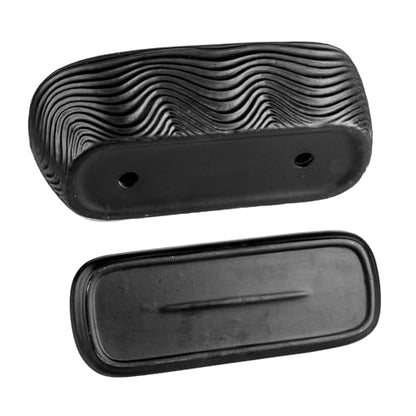 MyGift 13.5 inch Succulent Planter Pot, Oval Modern Ceramic Plant Box Container with Wave Textured Pattern and Removable Saucer Drip Tray (Black) - color: Black